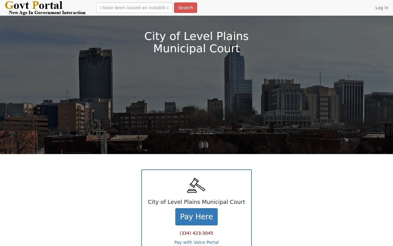 Level Plains court docket citation portal
