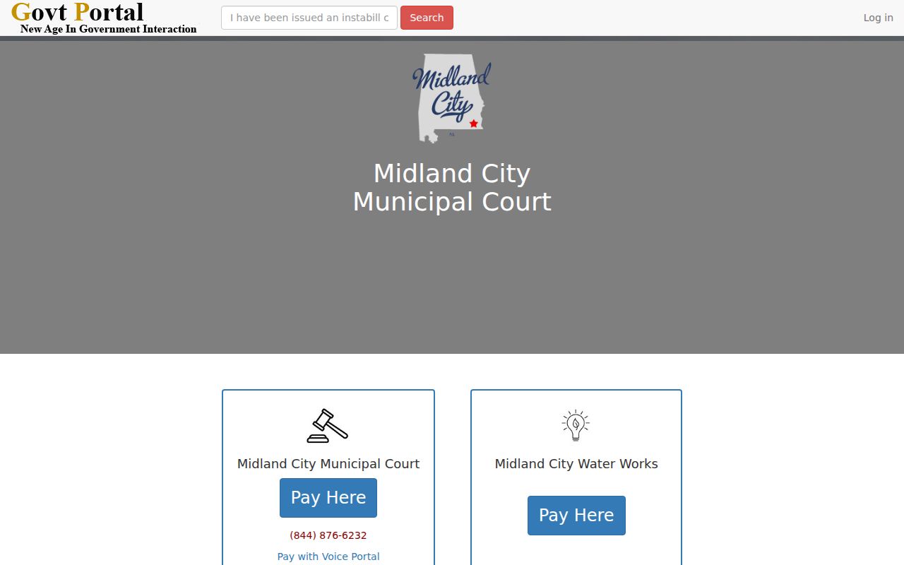 Midland City court docket citation portal