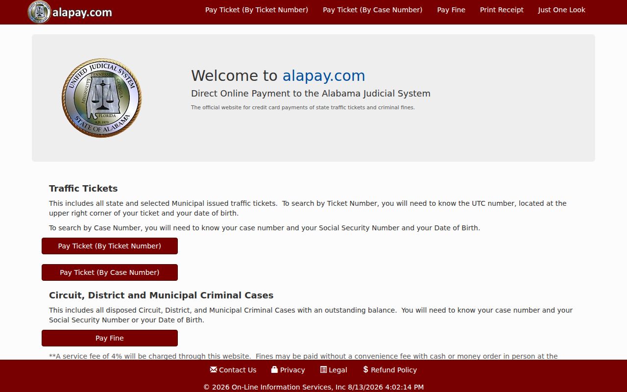 Dale County traffic ticket AlaPay portal